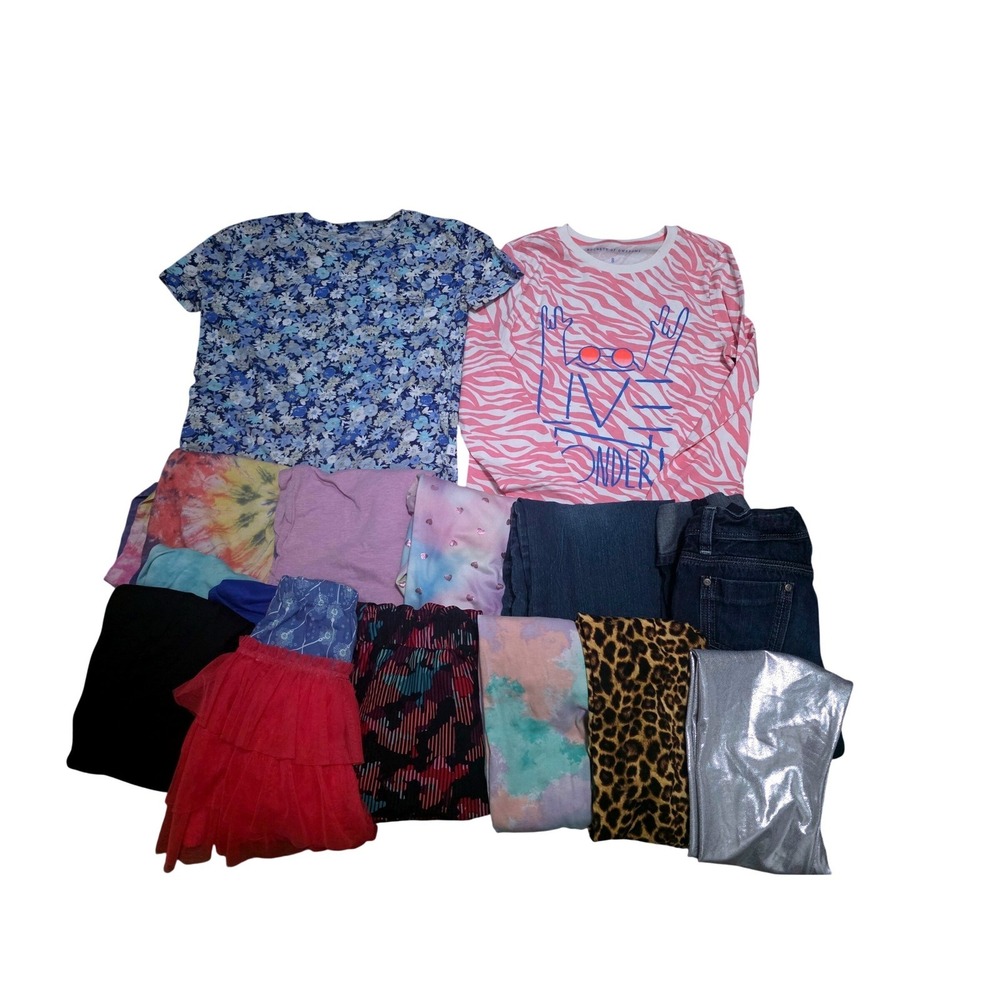 Girls Mixed Clothing Lot Bundle 15pc ALLSEASON Casual Size 8-10‎